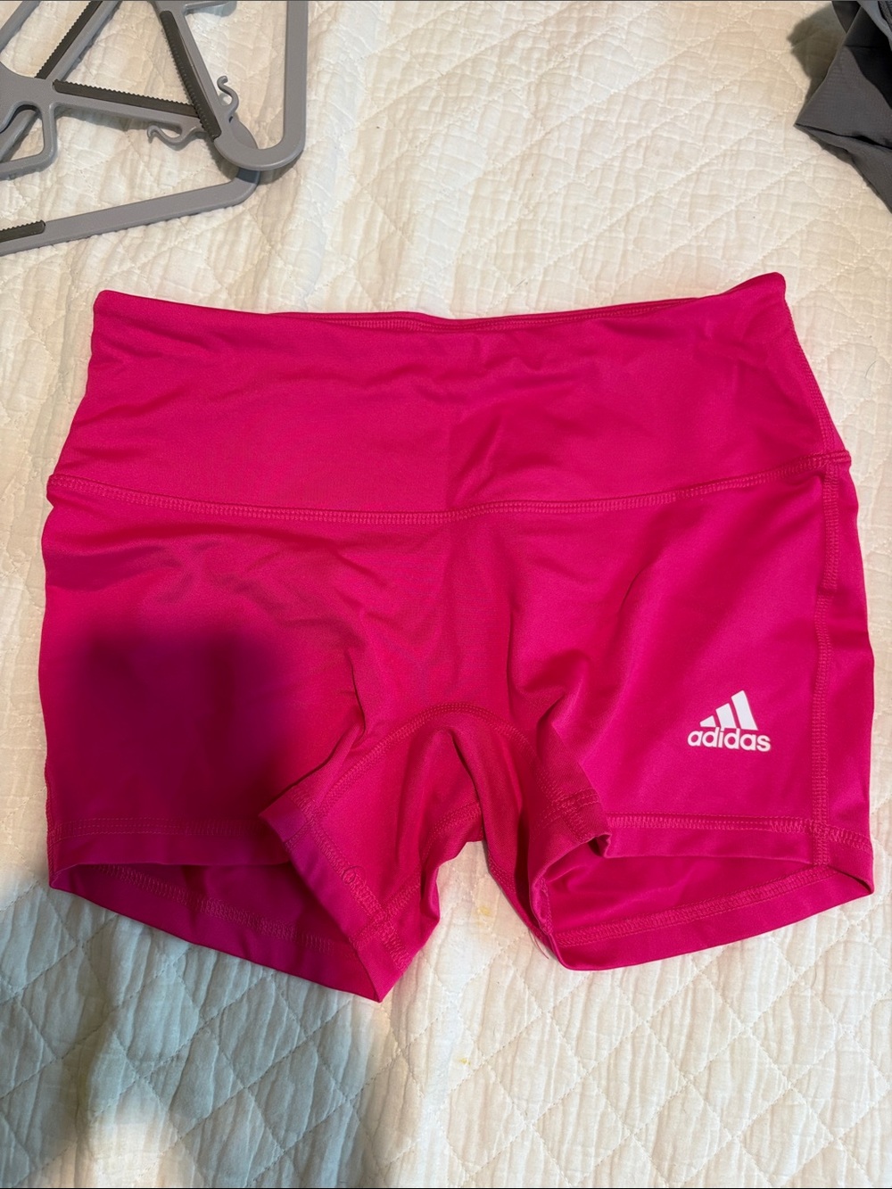 adidas Hot Pink Women's Bike Shorts with Logo